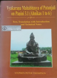 Image of Vyakarana Mahabhasya Of Patanjali On Panini 3.1 (Ahnikas 1 To 6)